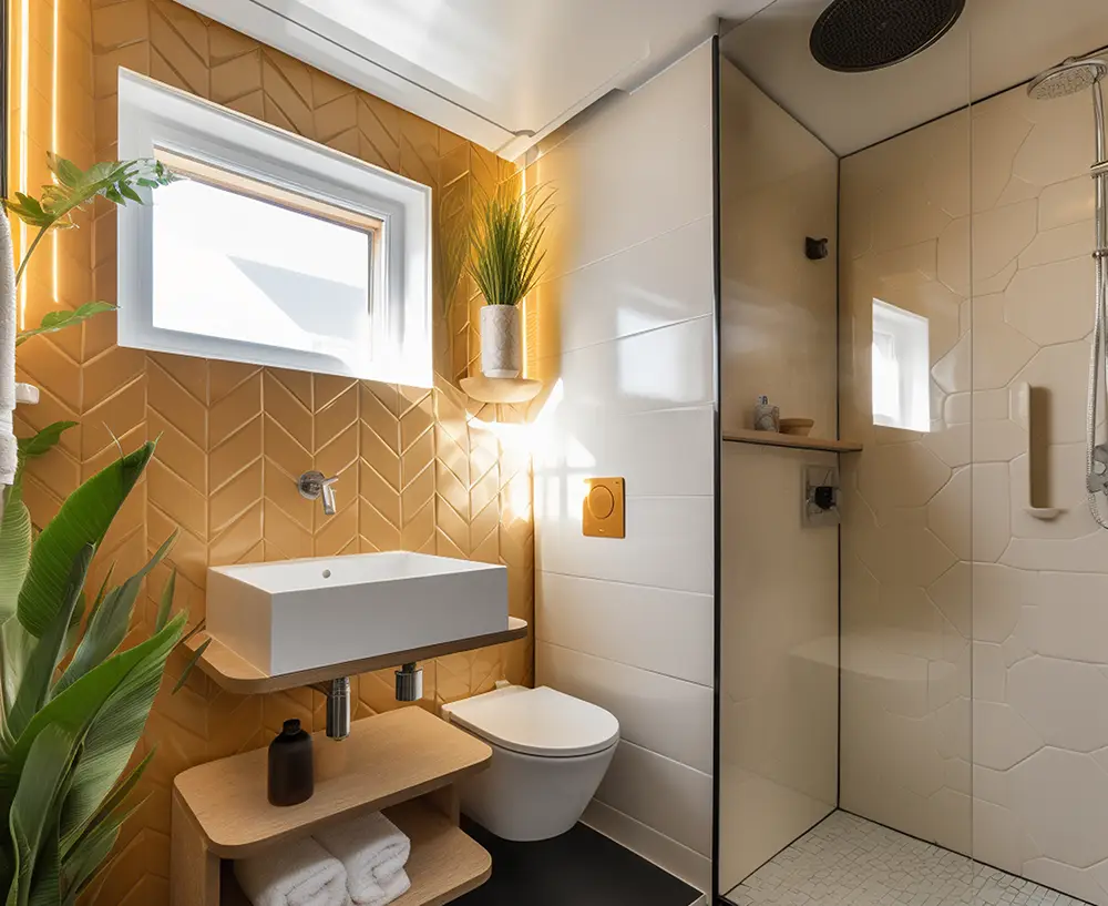 Belle salle de bain finie après rénovation